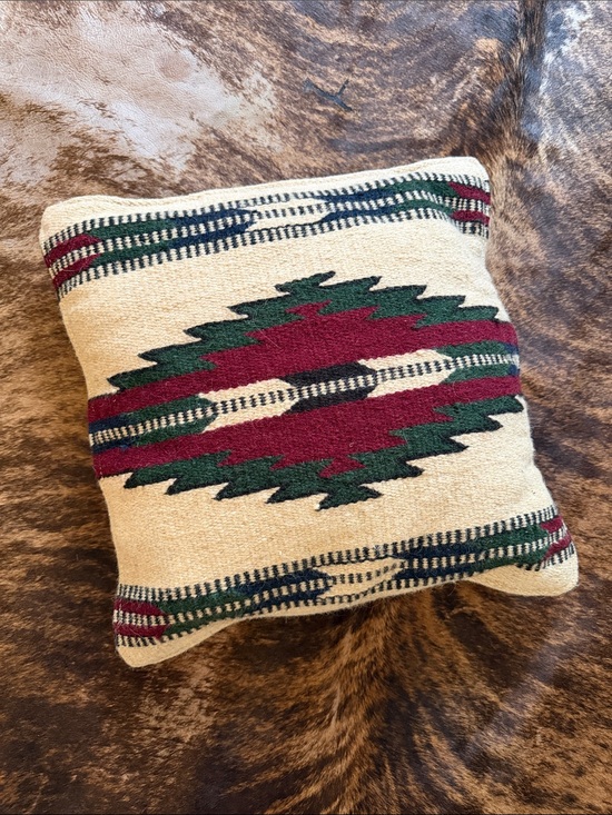 Other - Southwestern Stripe Kilim Throw Pillow in Cream, Green & Burgundy